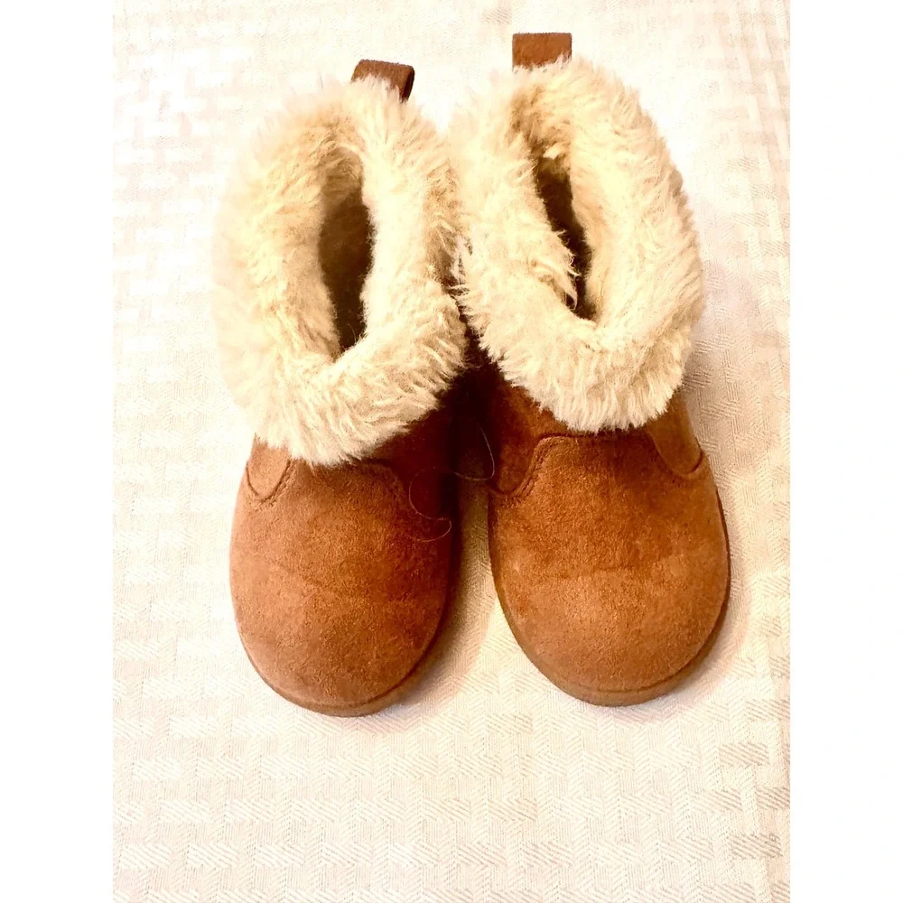 Wonder Nation Toddler Faux Shearling Boots Chestnut Brown Size 6